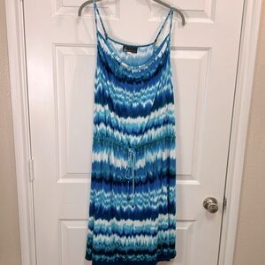 Lane Bryant BlueTie Dye Boho Jersey Stretch Knit Summer Dress Plus Size 18/20